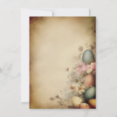 Bloemen Paashaas Brunch Egg Hunt Kaart (Achterkant)