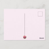 Bloemen Paashaas Easter Eggs Harten Briefkaart (Achterkant)