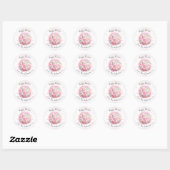 Bloemen Paashaas Easter Eggs Harten Ronde Sticker (Vel)