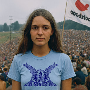Bloemen & Paddenstoelen Vintage 60's Psychedelisch T-shirt