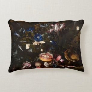 Bloemen paddenstoelen vlinders kikker & Slang Accent Kussen