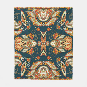 Bloemen Paisley Bandanna: Traditioneel Ornament Fleece Deken