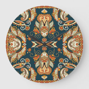 Bloemen Paisley Bandanna: Traditioneel Ornament Grote Klok