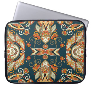 Bloemen Paisley Bandanna: Traditioneel Ornament Laptop Sleeve