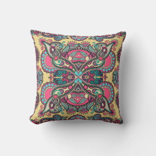 Bloemen Paisley Bandanna: traditionele sierbloemen Kussen