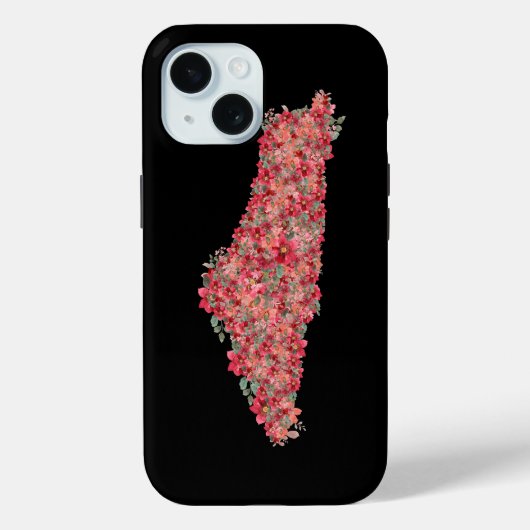Bloemen Palestina kaart kunst-vrijheid voor Palest Case-Mate iPhone Case (Achterkant)