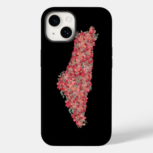 Bloemen Palestina kaart kunst-vrijheid voor Palest Case-Mate iPhone Case (Achterkant)