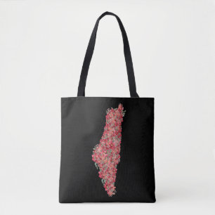 Bloemen Palestina kaart kunst-vrijheid voor Palest Tote Bag
