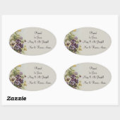  Bloemen Pansies Gebed Quote Aanpassen Ovale Sticker (Vel)