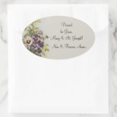  Bloemen Pansies Gebed Quote Aanpassen Ovale Sticker (Tas)