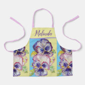  Bloemen Pansy Pansy Kinder Roze Meisjes Schort (Voorkant)