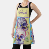  Bloemen Pansy Pansy Roze Vrouwen Schort (Insitu)