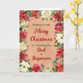 Bloemen Papa en stiefmoeder Vrolijk Kerstfeest Kaart (Gele Bloem)