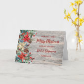 Bloemen Papa en stiefmoeder Vrolijk Kerstfeest Kaart (Gele Bloem)