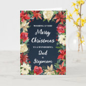 Bloemen Papa en stiefmoeder Vrolijk Kerstfeest Kaart (Gele Bloem)