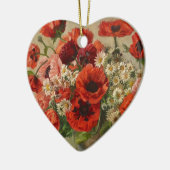 bloemen, papaver keramisch ornament (Links)