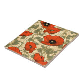 Bloemen papavers Art Nouveau Tegeltje (Zijkant)