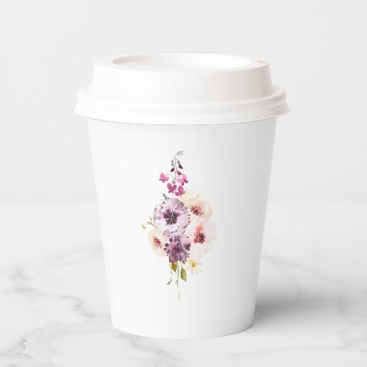  Bloemen Papier Beker (Voorkant)