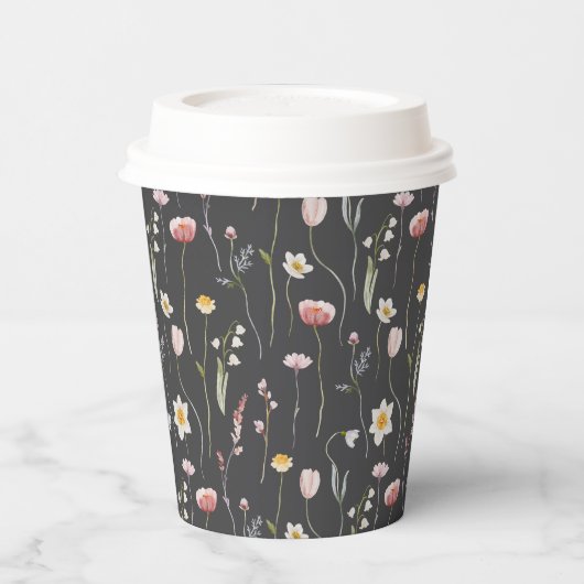 Bloemen Papier Beker (Links)