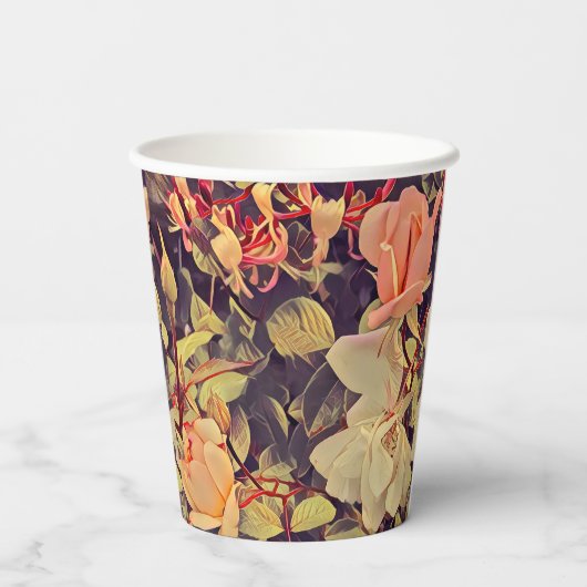 Bloemen Papieren Bekers (Achterkant)