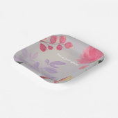 Bloemen Papieren Bordje (Gebogen)