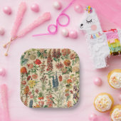 bloemen papieren bordje (Feest)