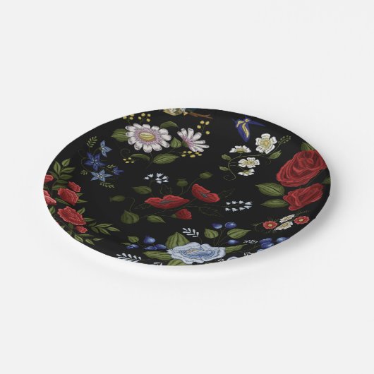 Bloemen Papieren Bordje (Gekanteld)