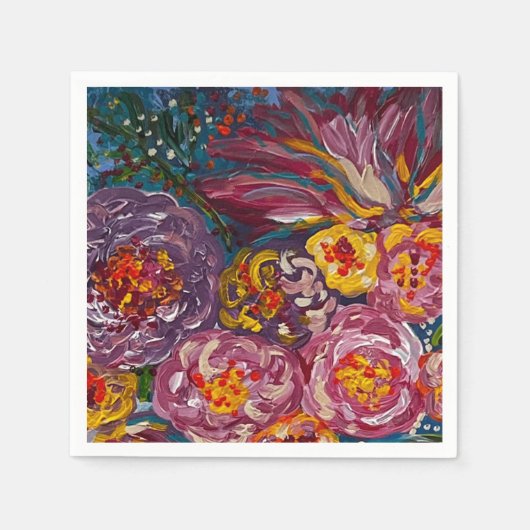 Bloemen papieren servetten (Voorkant)