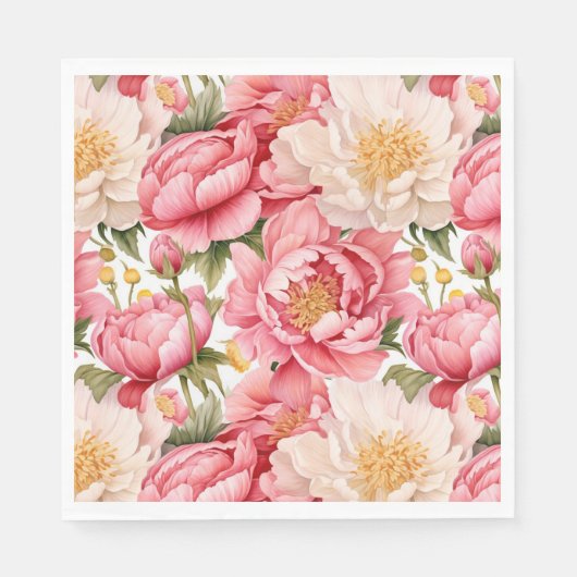 Bloemen Papieren Servetten (Voorkant)
