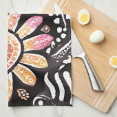 Bloemen Parels AI kunst Keuken Handdoeken (Quarter Fold)