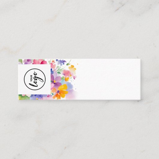 Bloemen parfum tester mini visitekaartje (Voorkant)
