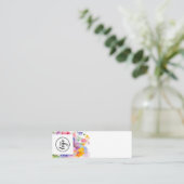 Bloemen parfum tester mini visitekaartje (Staand voorkant)