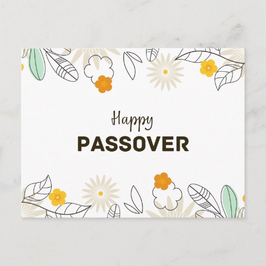 Bloemen Pascha Briefkaart (Voorkant)