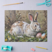 Bloemen Pasen Bow Bunny Konijn en eieren Tissuepapier (Craft)