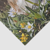 Bloemen Pasen Bow Bunny Konijn en eieren Tissuepapier (Detail)