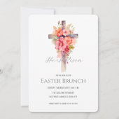 Bloemen Pasen Brunch Cross Kaart (Voorkant)
