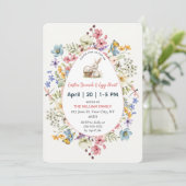 Bloemen Pasen Brunch & Eieren zoeken  Kaart (Staand voorkant)