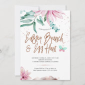 Bloemen Pasen brunch en eierjacht magnolia Kaart (Voorkant)