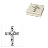 Bloemen Pasen Cross Rubber Stamp Rubberstempel (Gestempeld)