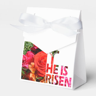 Bloemen Pasen "Hij is verrezen" gunst Gift Bag Bedankdoosjes
