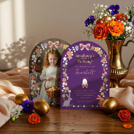 Bloemen Pasen Iemand heeft een verjaardagsfoto Kaart