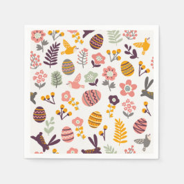 Bloemen Pasen lente patroon | Papieren Servetten