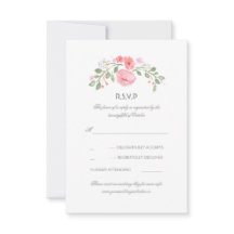 Bloemen Pastel Bloemen Bruiloft RSVP Kaart