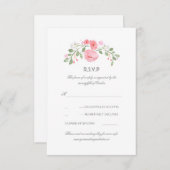 Bloemen Pastel Bloemen Bruiloft RSVP Kaart (Voorkant / Achterkant)