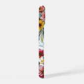 Bloemen pastel grafische kunst vector iPhone 15 case (Rechterkant)
