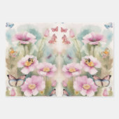 Bloemen pastel inpakpapier vel (Voorkant 3)