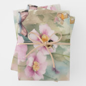 Bloemen pastel inpakpapier vel (In situ)