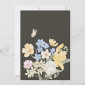 Bloemen pastel kleur verjaardag kaart (Achterkant)