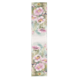 Bloemen pastel korte tafelloper