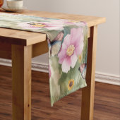 Bloemen pastel korte tafelloper (Voorbeeld)